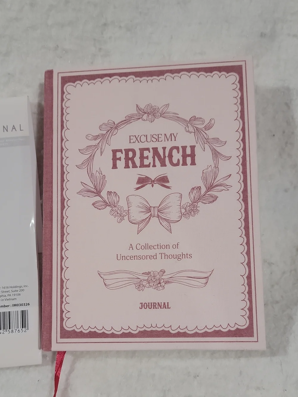 Excuse My French Pink Journal - New - Hard Cover